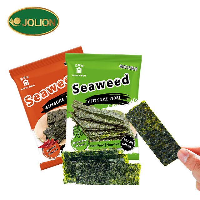 JOLION China Manufacturers BRC Halal Haccp Natural Food dried korean seaweed snack