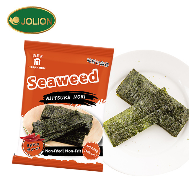 JOLION China Manufacturers BRC Halal Haccp Natural Food dried korean seaweed snack