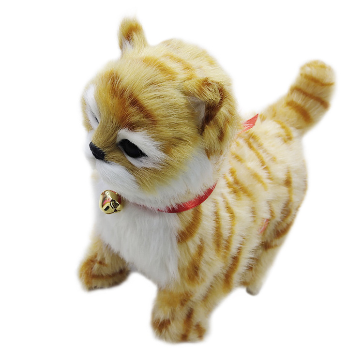 Electric plush induction light control toy new strange children's simulation cat electronic toys