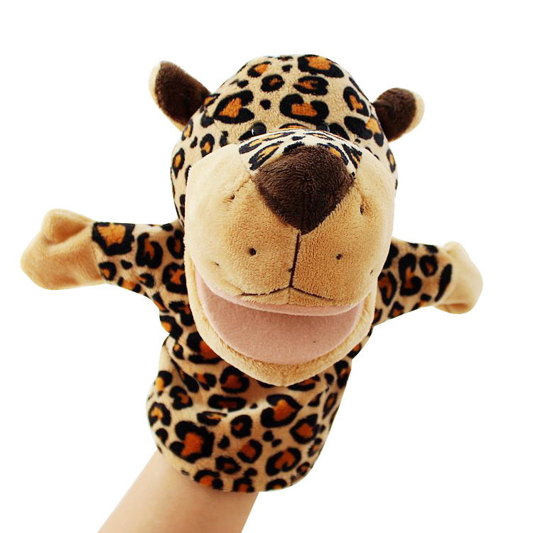 Various styles moving mouth hand puppet elephant lion giraffe parent-child animal stuffed plush toys