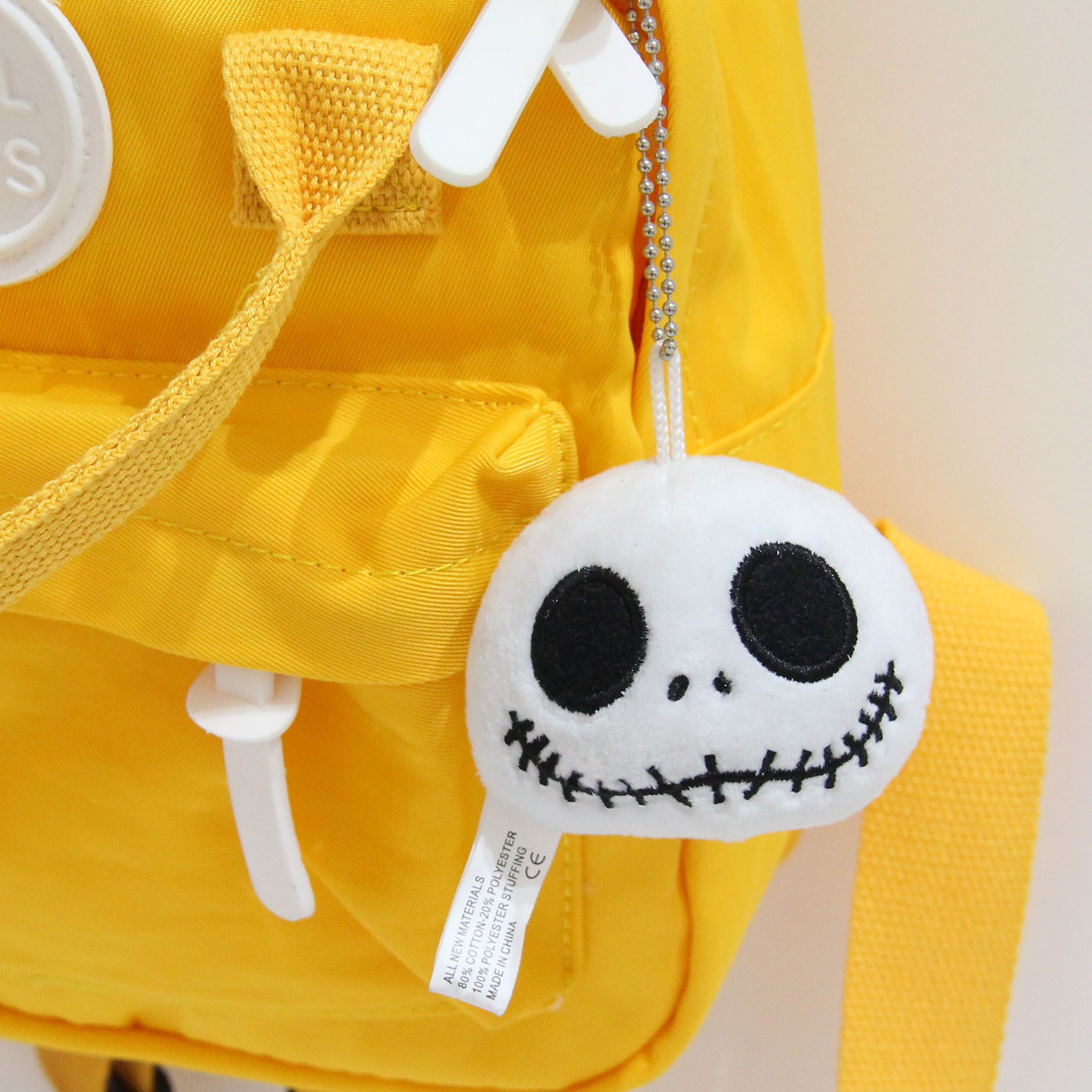 The nightmare before christmas plush doll skull Keychain Plush Toy Halloween Skeleton Stuffed bag key ring children gift