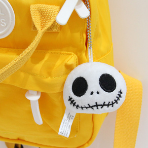 The nightmare before christmas plush doll skull Keychain Plush Toy Halloween Skeleton Stuffed bag key ring children gift