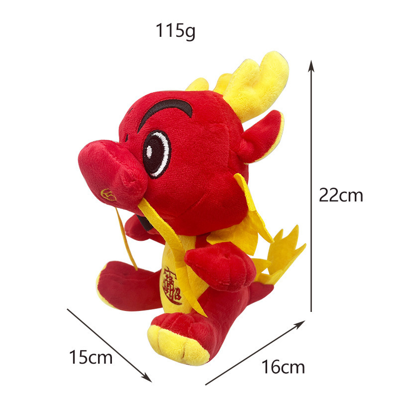 Hot sale chinese New Year of Dragon Mascot Stuffed Animal Dragon Plush Toy for New Year Festival gift