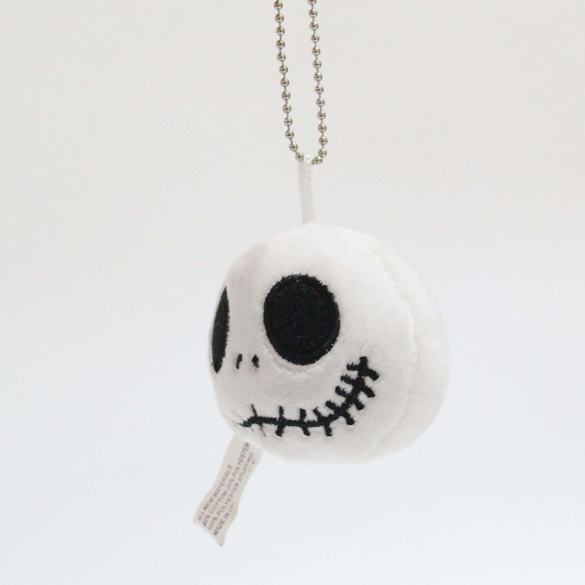 The nightmare before christmas plush doll skull Keychain Plush Toy Halloween Skeleton Stuffed bag key ring children gift