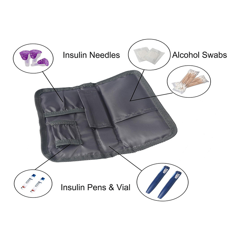 Travel Medication Organizer Portable Medical Cooler Bag Insulin Pen Carrying Case