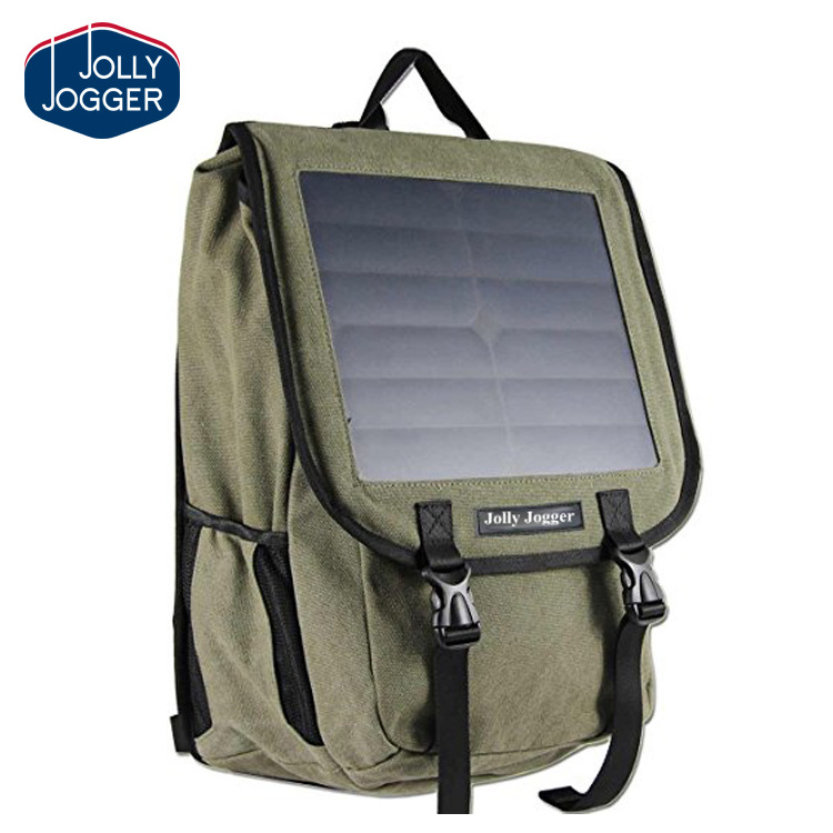 Solar Powered Backpack with High Efficiency Solar Panel Bag Solar Charger Pack 600D DAY Backpack Softback