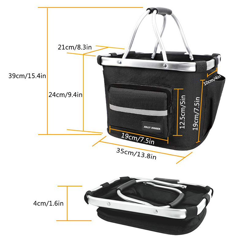 Waterproof Bicycle Handlebar Basket Bicycle Pet Handlebar Bag Detachable Cat Dog Carrier