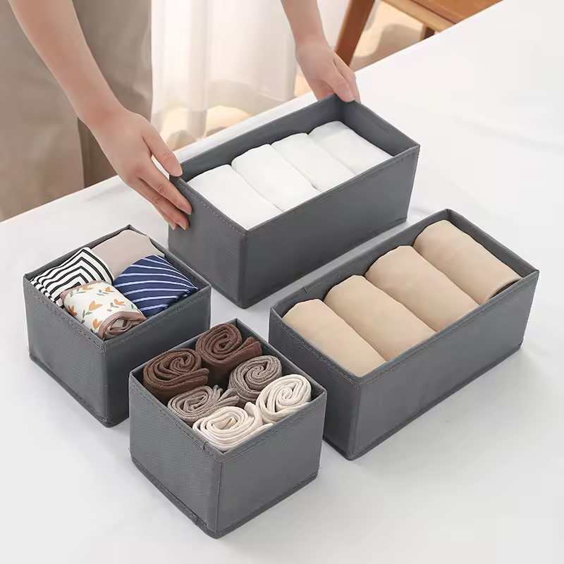 Clothes Organizer Empty Storage Box Wardrobe Compartment T-Shirt Pants Storage Box Home Closet Underwear Socks Bra Organizer