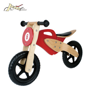 12" Motor Bikes with Light use Plastic Wheel Wooden Balance Bicycle as Child Toy