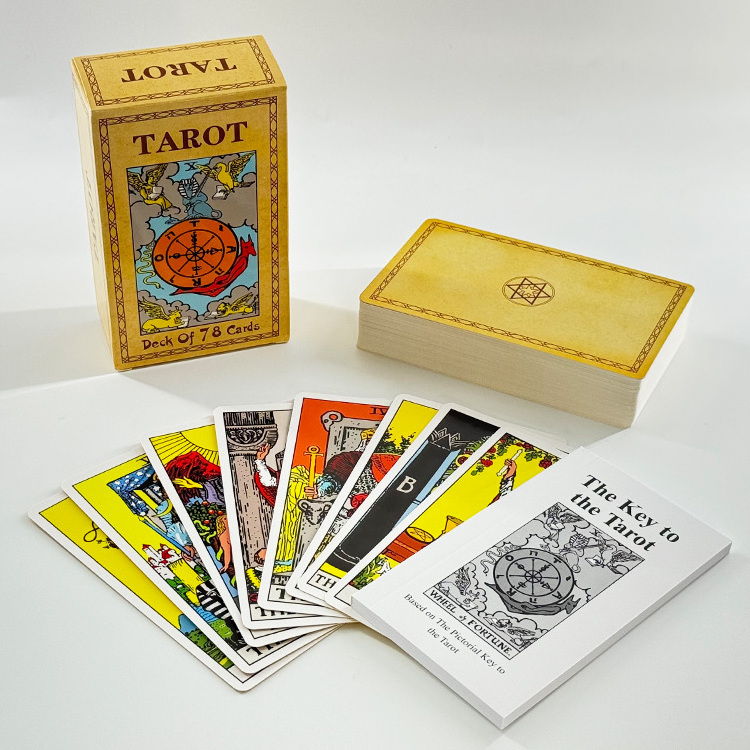 Wholesale High Quality Low MOQ Tarot Card Custom Design Paper Oracle Card Deck Guidebook Tarot Card On Sale