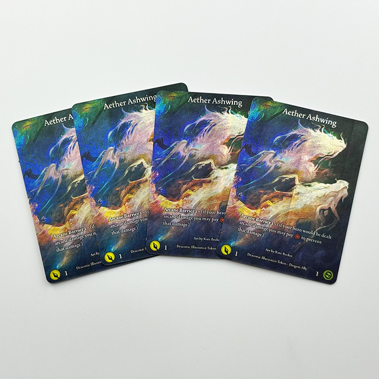 Custom Holographic Card Game Printing Foil Packaging Deck Holographic Collectible Anime Card Trading Cards