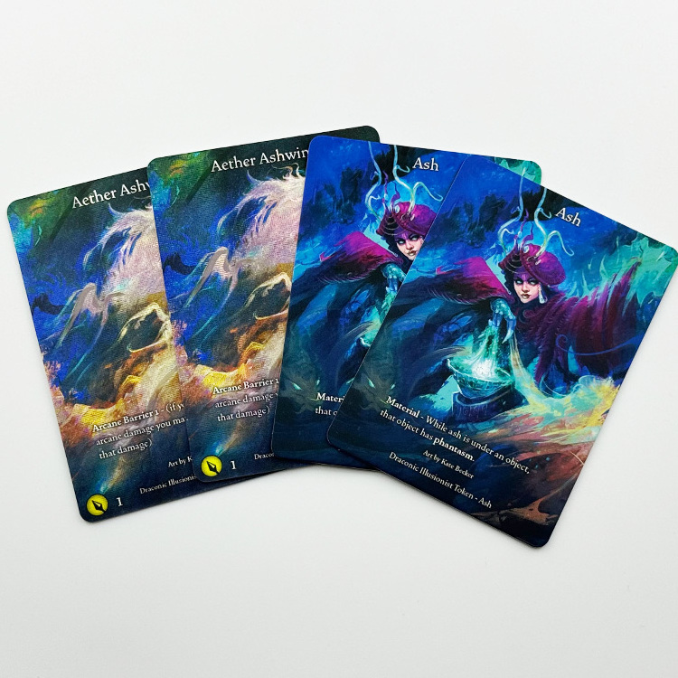 Custom Holographic Card Game Printing Foil Packaging Deck Holographic Collectible Anime Card Trading Cards