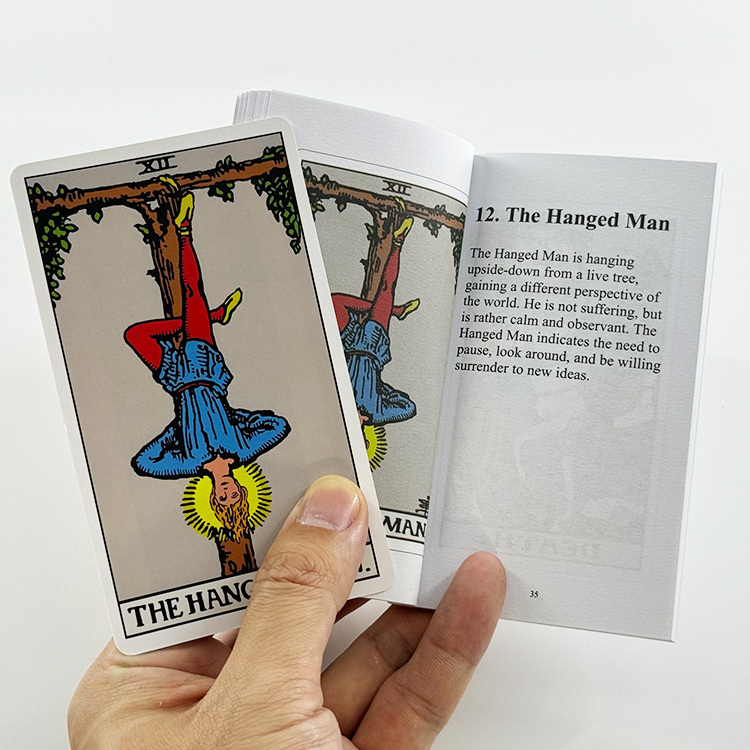 Wholesale High Quality Low MOQ Tarot Card Custom Design Paper Oracle Card Deck Guidebook Tarot Card On Sale