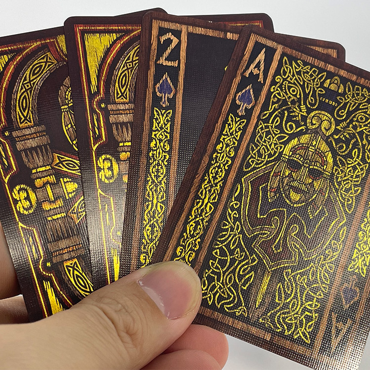 Best Quality Bridge Size 24k Gold Plated Playing Cards Wholesale Casino Anime Poker Playing Card Custom Printing