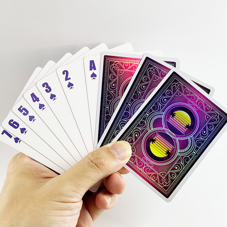 Free Sample Custom Design Your Logo Luxury Paper Poker Deck Special Edge Blank Sublimation Playing Cards