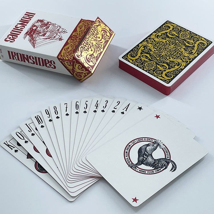 Manufacturer High Quality Custom Waterproof Plastic Art Playing Cards Saudi Customized Logo Printing Gold Foil Playing Cards