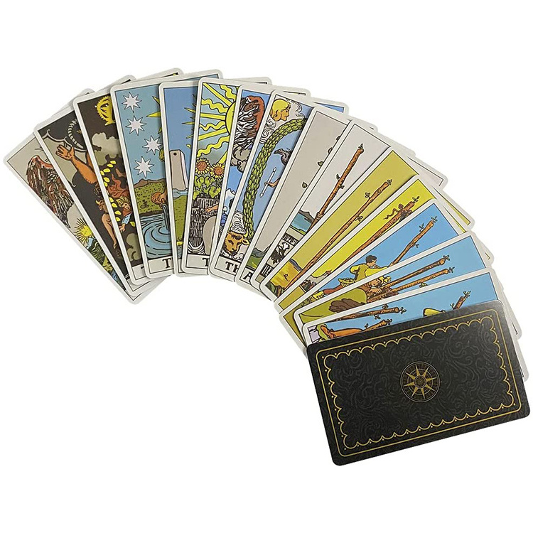 OEM Custom  Wholesale Oracle Taror Cards Rider Waite Custom Printing Paper Tarot Cards With Guidebook