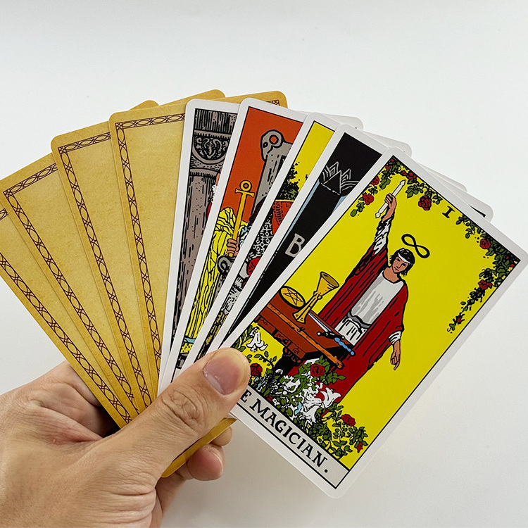 Wholesale High Quality Low MOQ Tarot Card Custom Design Paper Oracle Card Deck Guidebook Tarot Card On Sale