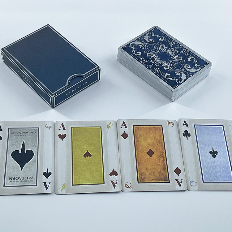 Hot Quality Classic Custom Logo Printing Arabic Poker Playing Cards Gold Foil Black Core Plastic Playing Cards With Box