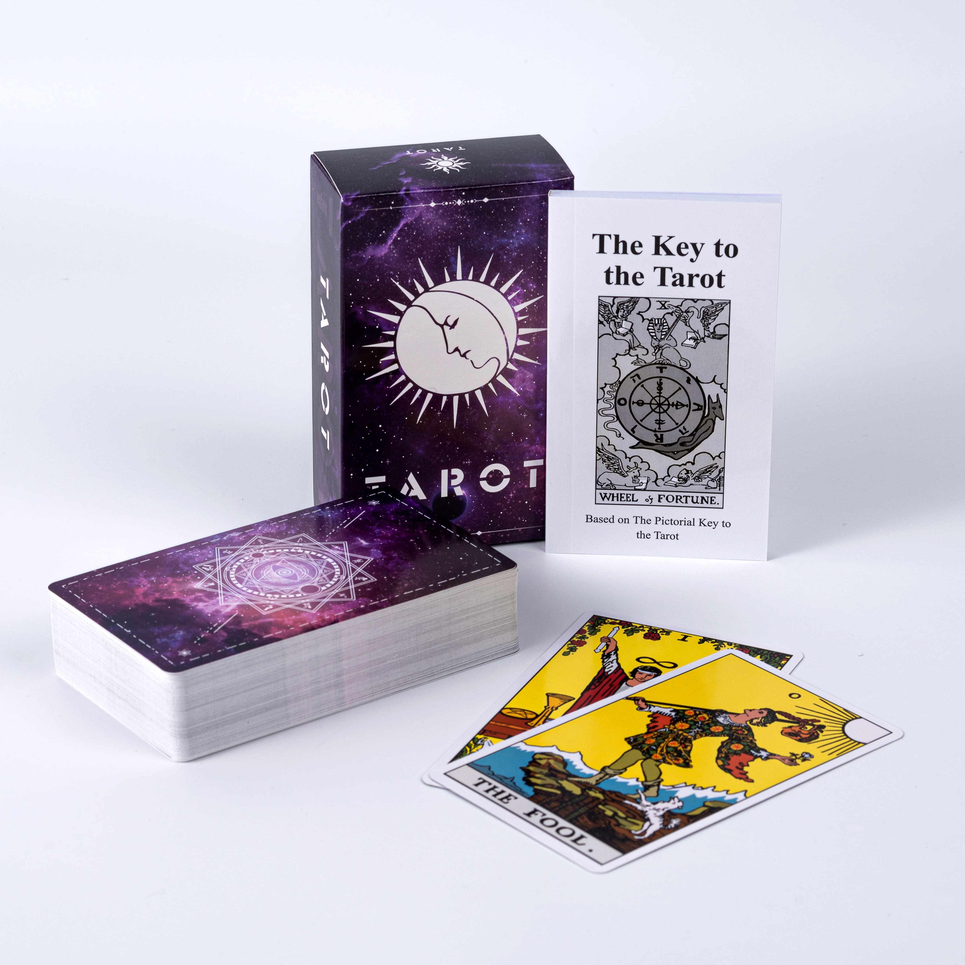 Free Sample Custom Design Your Own Tarot Card Gold Foil Original Rider Waite Oracle Card Tarot Card With Guidebook