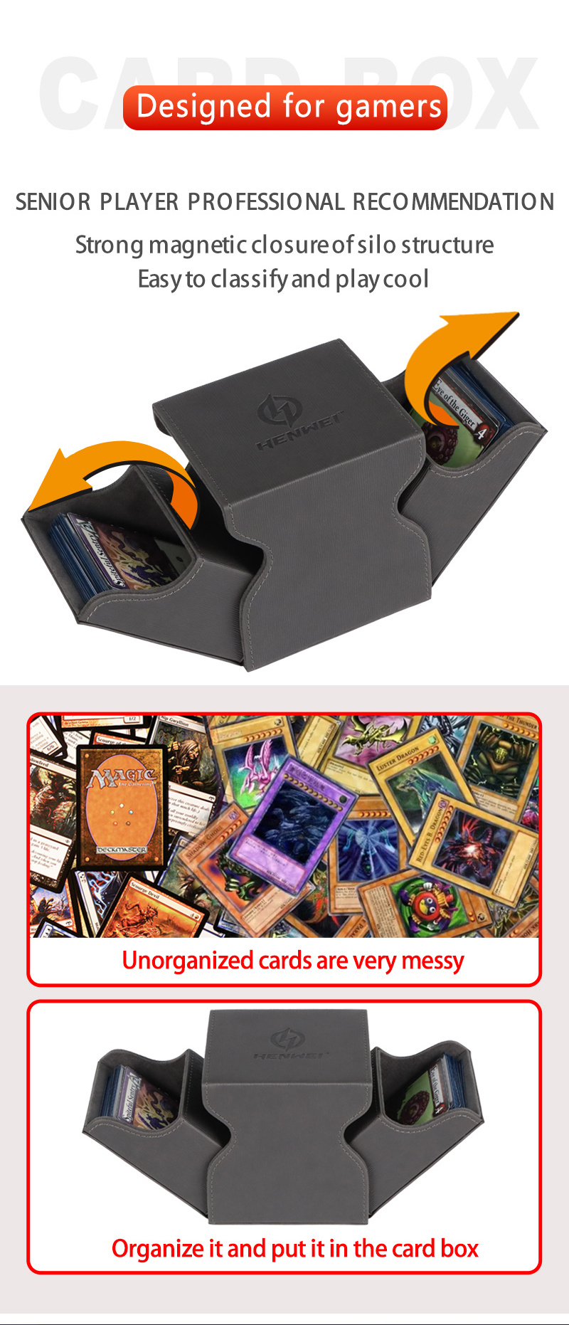 Customizable Tcg Mtg  YuGiOh Deck Box Wholesale Organizer Leather Price Custom Card  100+ game card box mtg deck boxes