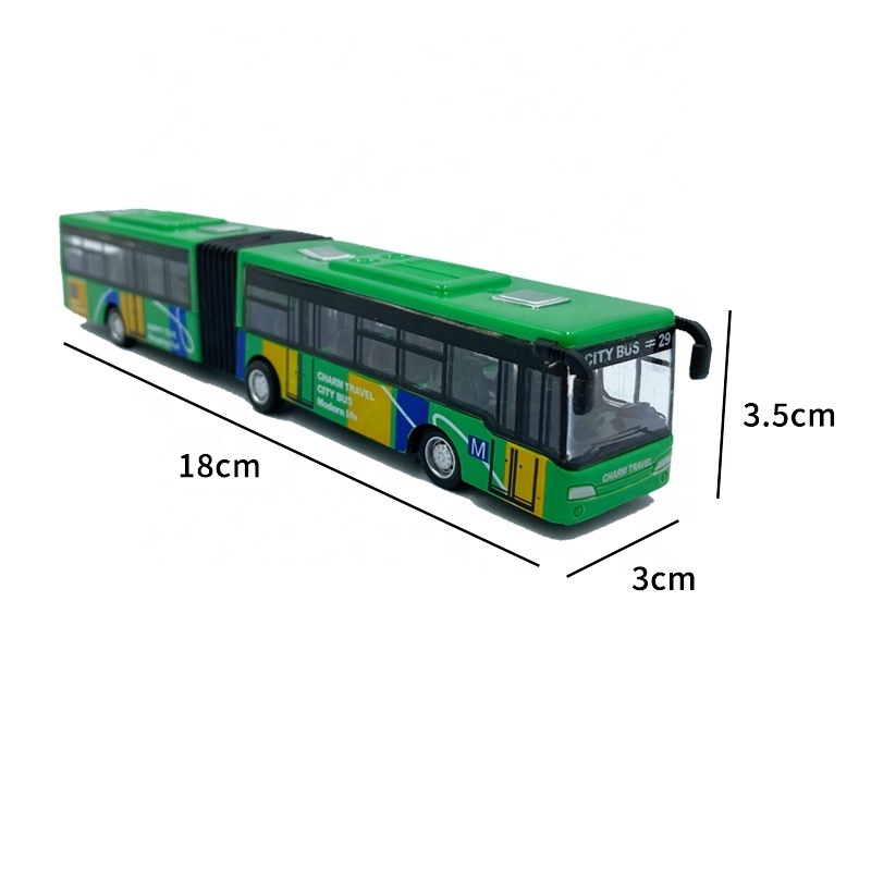 Wholesale Scale 1:64 Mini Bus Pull Back Car Model Diecast Toy Vehicles Metal Toy Car For Kids