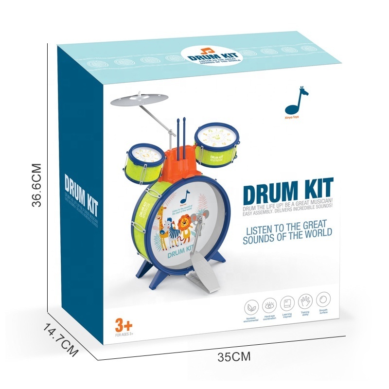 Kids toys drum play set toddler jazz drum kit rock and play musical instrument toys