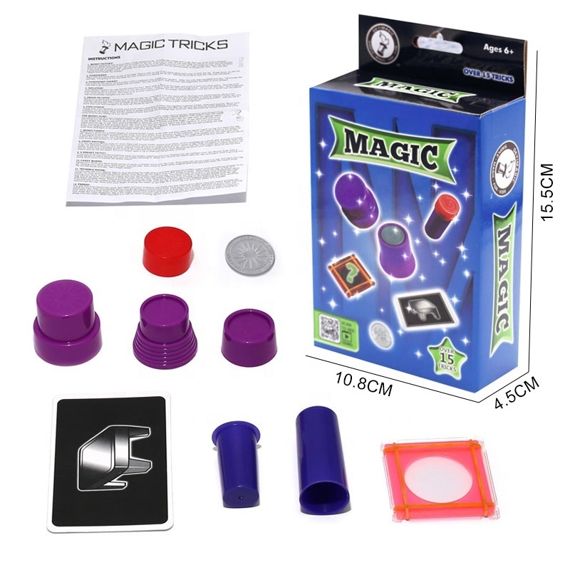 Kids easy learning magic 15 kinds of magic props toy set magic tricks for kids