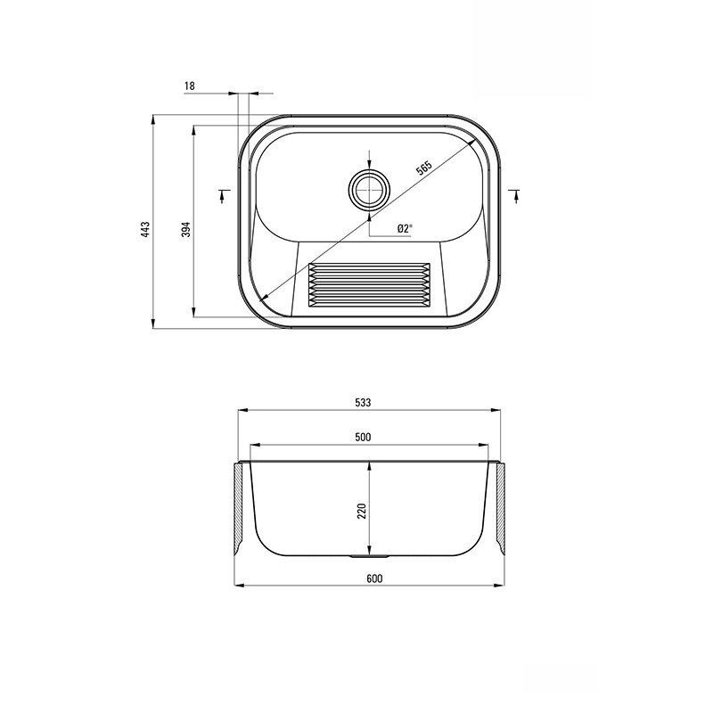 High Quality Single Bowl Stainless Steel 304 Brush Utility Laundry Kitchen Sink With Washboard