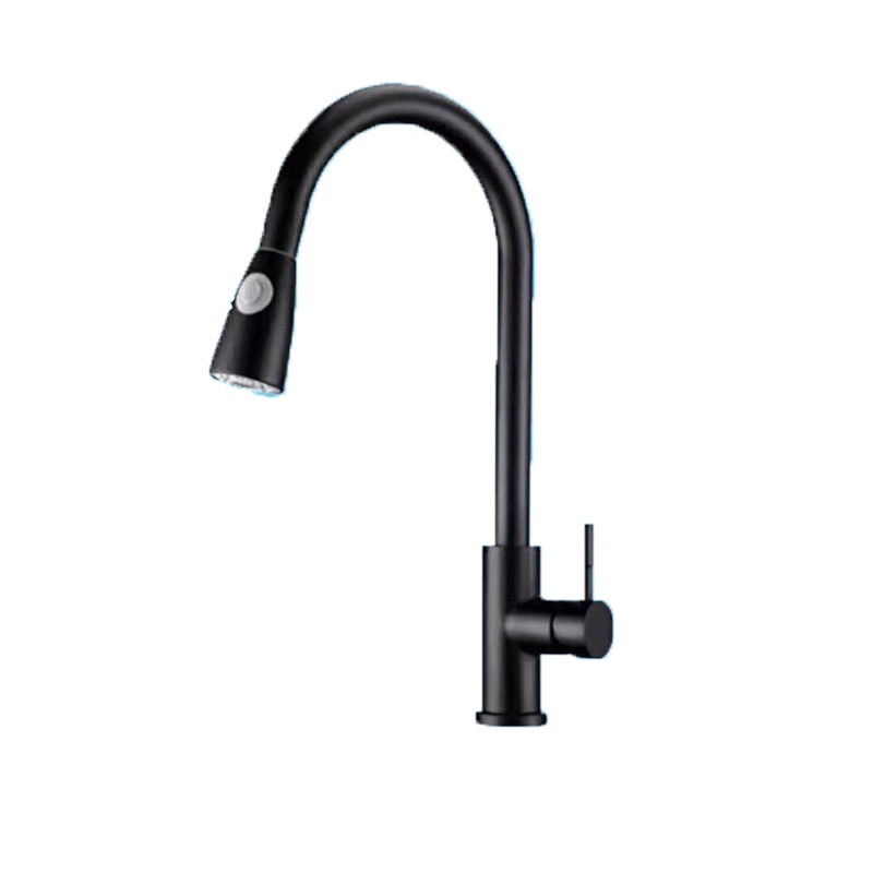 Hot selling commercial brass pull out black kitchen sink faucet matt black design&grifo de la cocina