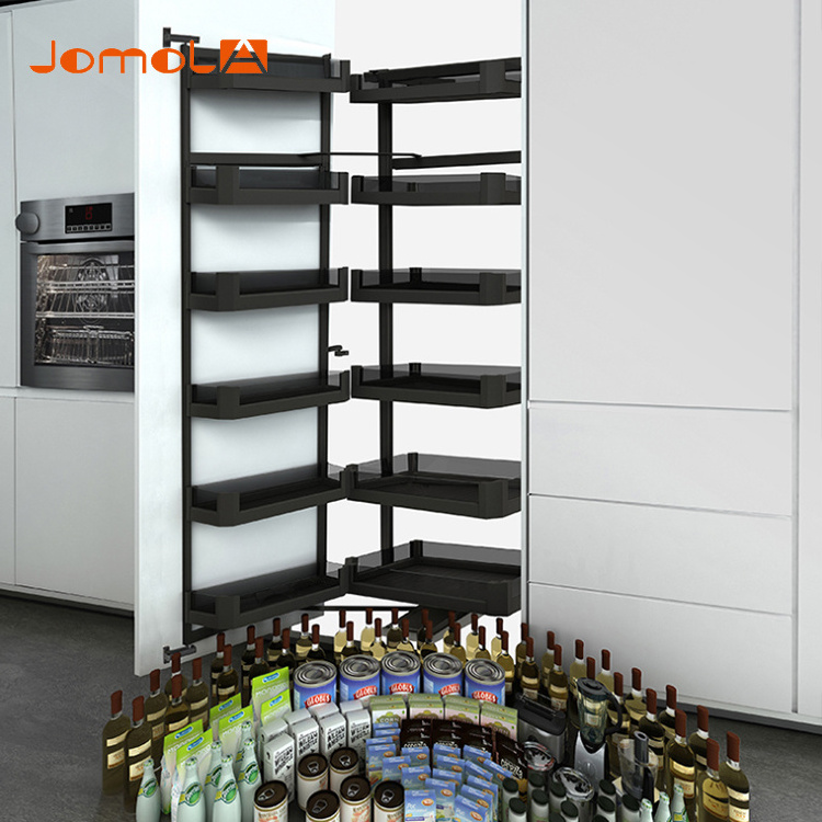 New design aluminium alloy tall unit kitchen storage pantry organizer