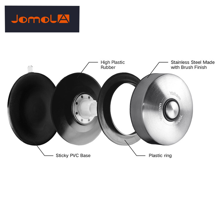 Hot sale Customizable 2PCS satin towel hook SUS 304 stainless Steel suction cup bathroom coat hooks