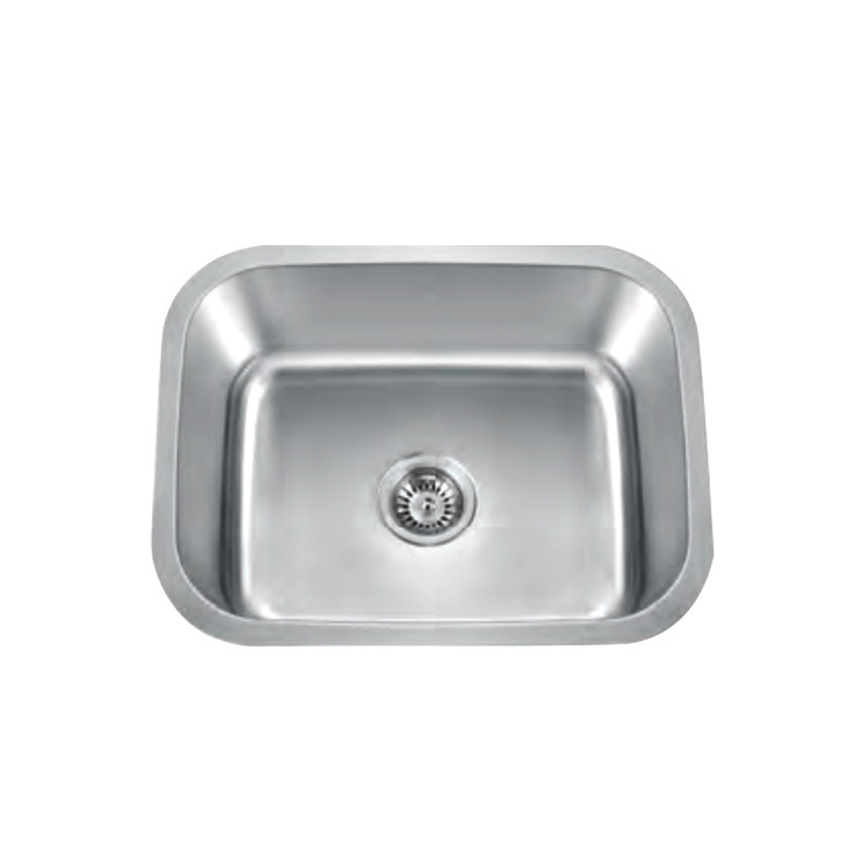 UPC 16 gauge 304 stainless steel single bowl kitchen handmade basin sink with accessories