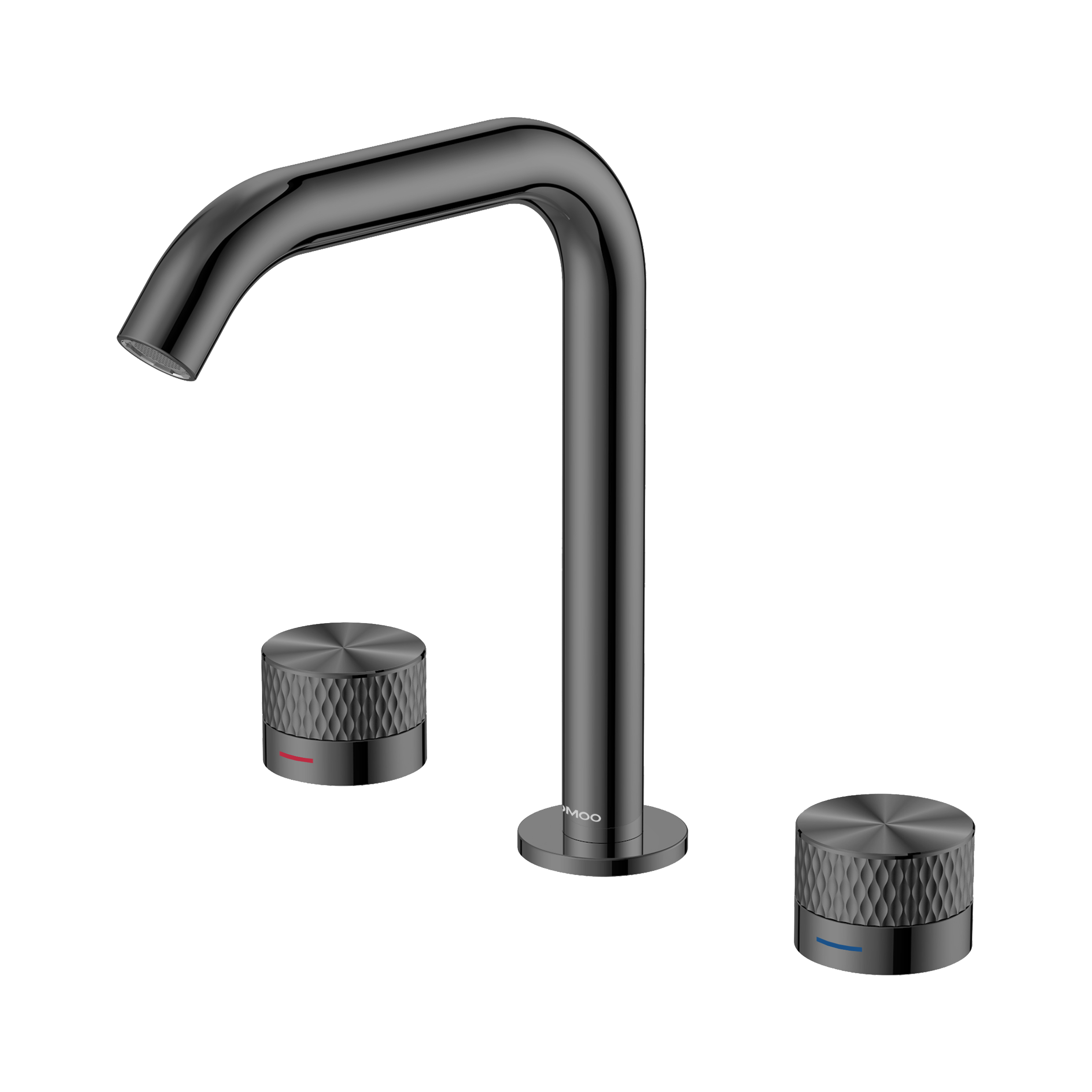 JOMOO Hotel Double Handle Split Type Basin Faucet Three Hole Deck Mounted Hot Cold Water Tap Mixed