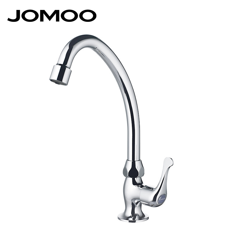 JOMOO Cold Water Outdoor RV Wet Bar Kitchen Sink Faucet Single Handle Brass Chrome Desk Mounted Faucet