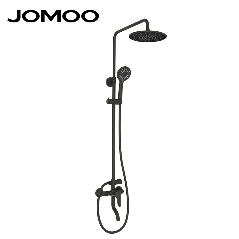 JOMOO Matte Black Shower Set Kits 3 Function Handheld Shower Head Combo Bathroom Rainfall Shower Mixer Set