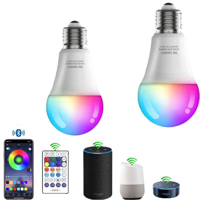 2023new Tuya Colour Remote Music Lamp Energy Saving 9W E27   Christmas Lights Night Blu  Wifi Rgb Smart Led Bulbs