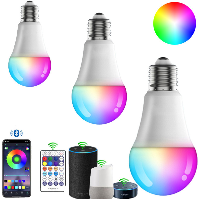 Alexa and Google Home Amazon Hot Sale OEM ODM led bulbs wholesale wifi light bulb 9W WiFi Smart LED Bulb lights RGB Lamp