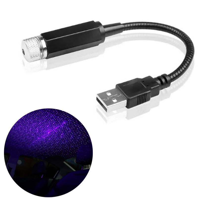 USB Car Projector LED Starry Sky Projector Lamp Decorative Car Roof Top Ceiling Star Light