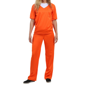 2024 OEM Short Sleeves Orange Prison Uniform / One Piece Prison Jumpsuit