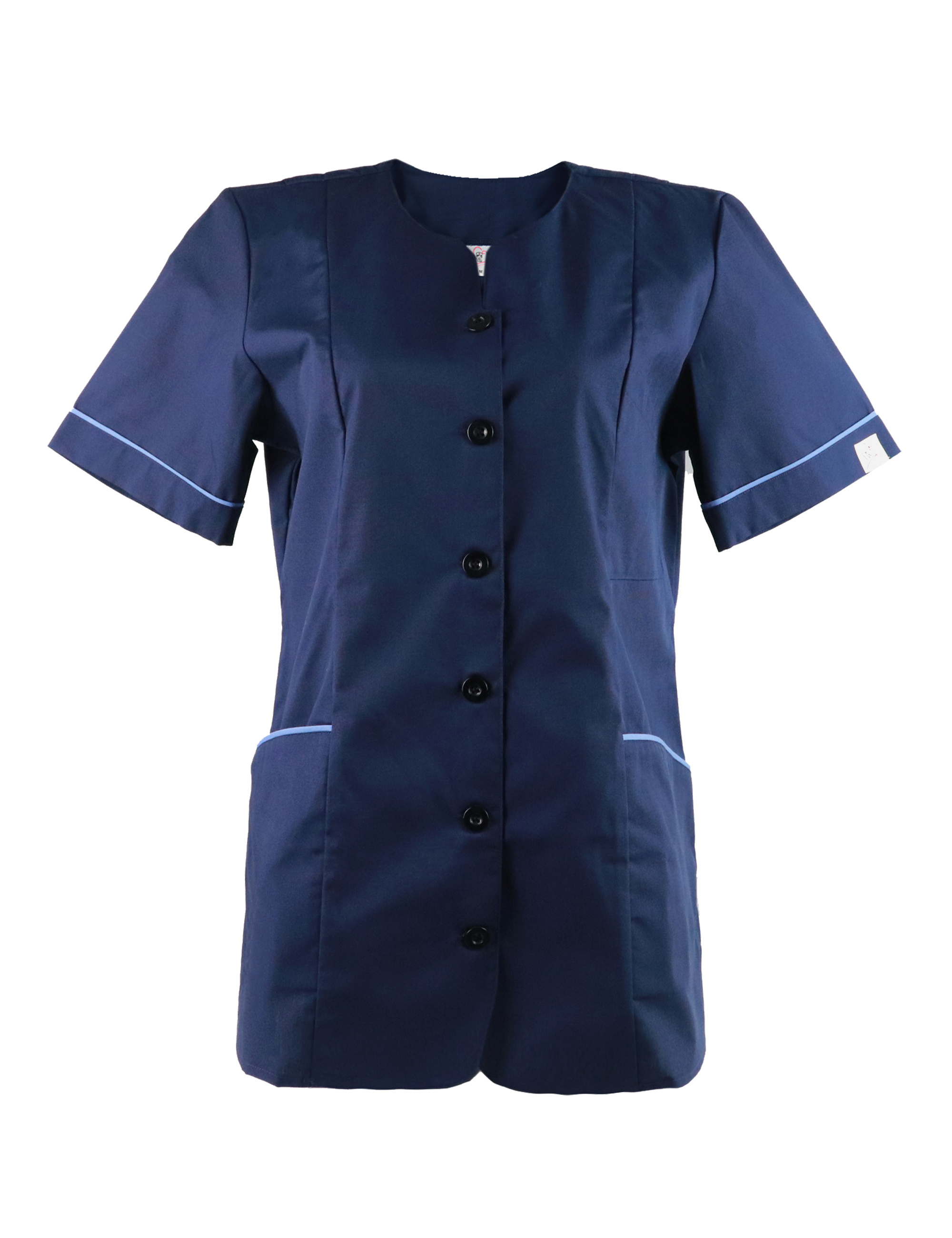 Yoke Neck New Design Navy Medical Nurse Scrub Hospital Tunic Uniforms Tops