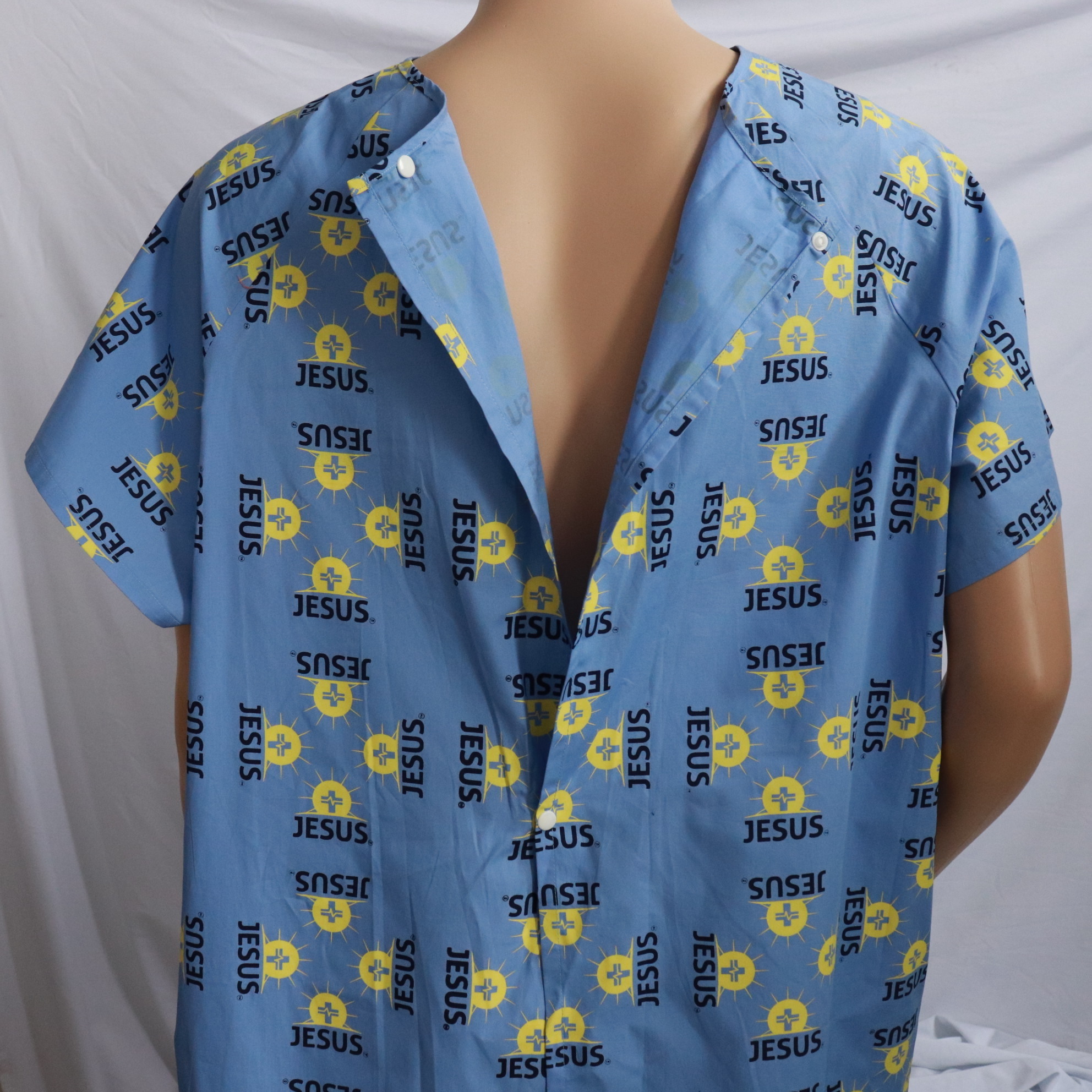 Unisex Printed Medical Reusable Hospital Patient Surgical Gowns Made By 100% Cotton