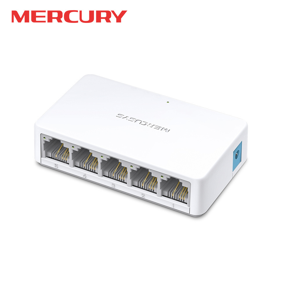 Wholesale Mercusys 5 Port 10/100 Mbps Fast Ethernet Switch Desktop Ethernet Splitter Hub  Plug & Play Quiet RJ45 switch