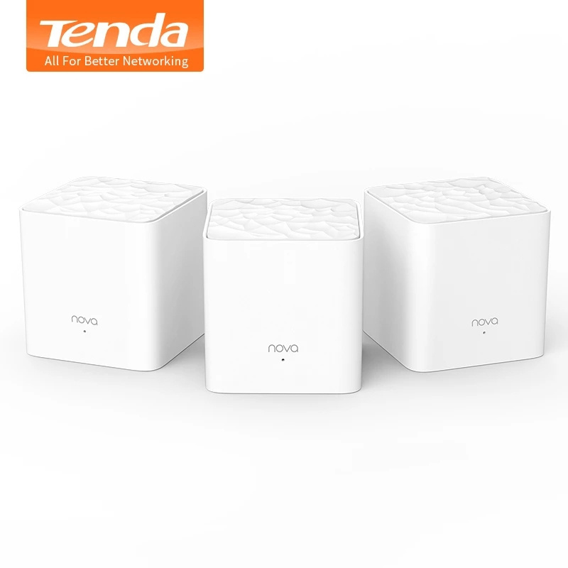 Tenda MW6 Nova Mesh Wireless Wifi Router AC1200 Dual-Band for Whole Home Wifi Coverage Mesh WiFi System Wireless Bridge Repeater