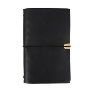 A5 A6 B5 custom logo PU leather business spiral 6 ring folder portfolio binder journal budget notebook planner with elastic band