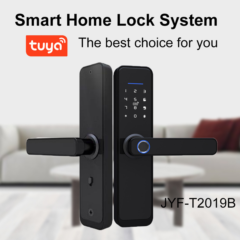 Wifi TUYA SMART Fingerprint Lock with hotel manual push cerradura para puerta principal inteligente smart door lock