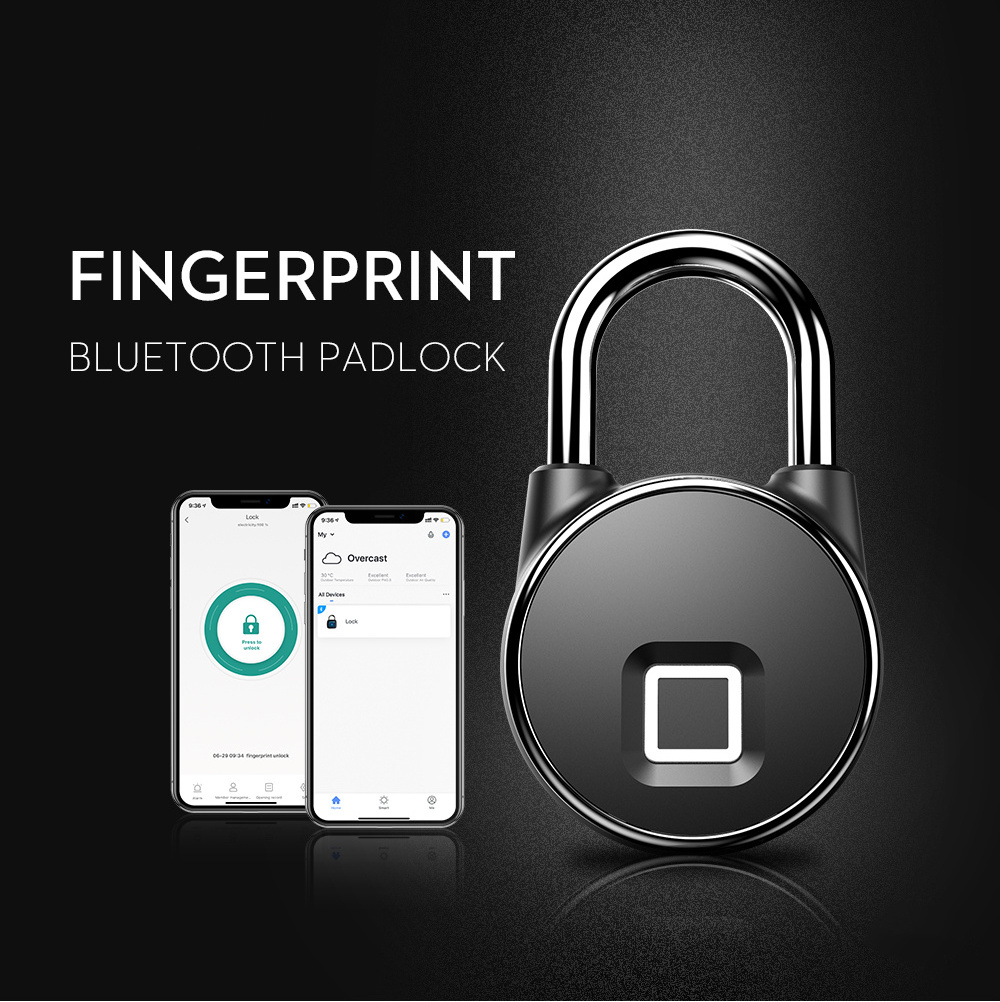 Tuya Security Fingerprint padlocks for Portable Waterproof Biometric small mini lock