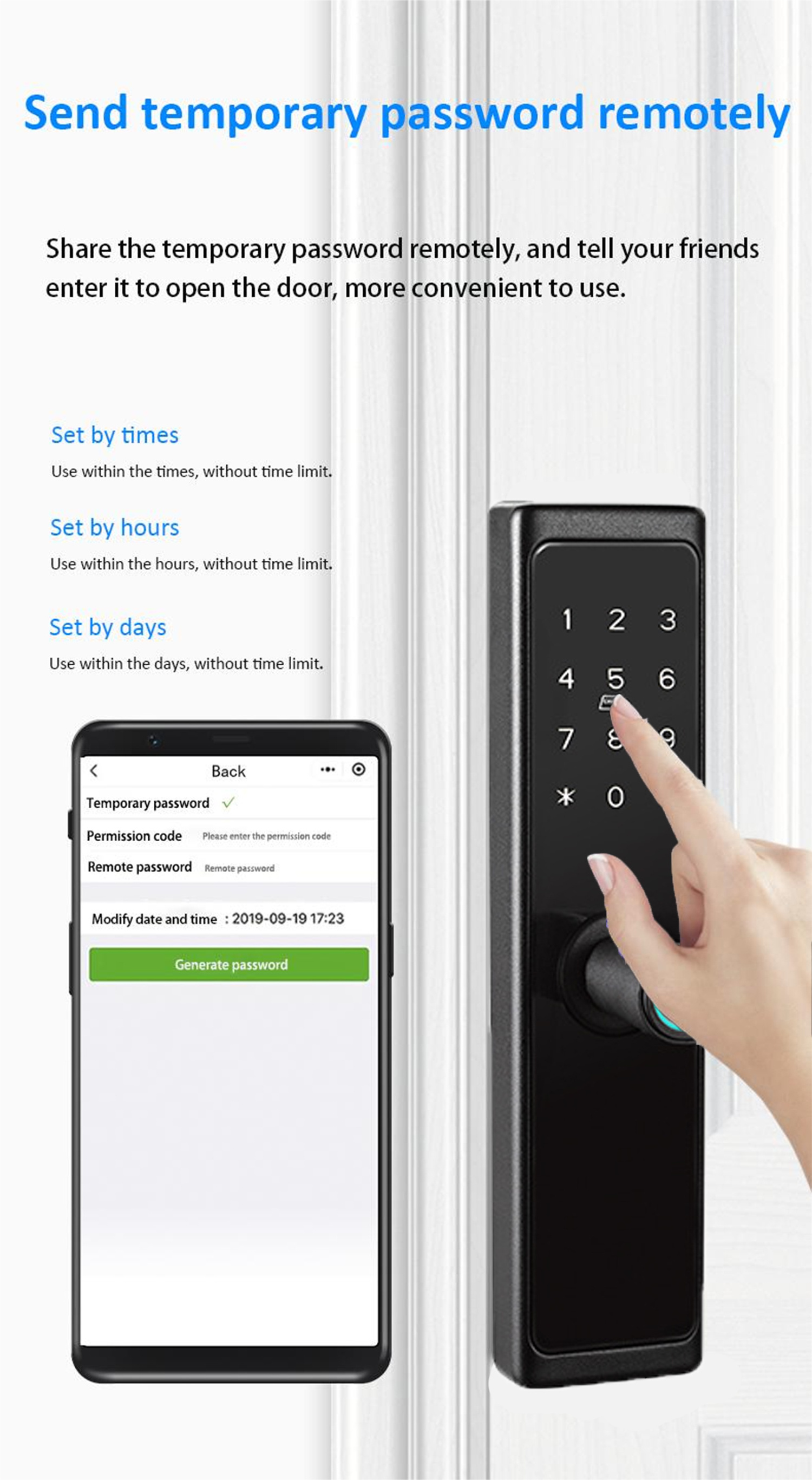 Smart Door Lock Digital Fingerprint password RFID Card TTLock /Tuya App Anti-theft Keypad Intelligent Lock