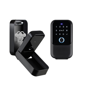 Tuya/TTLock Bluetooth Outdoor Waterproof IP65 Wall Mounted Smart Key Box with fingerprint Password Digital Electronic Lock Box