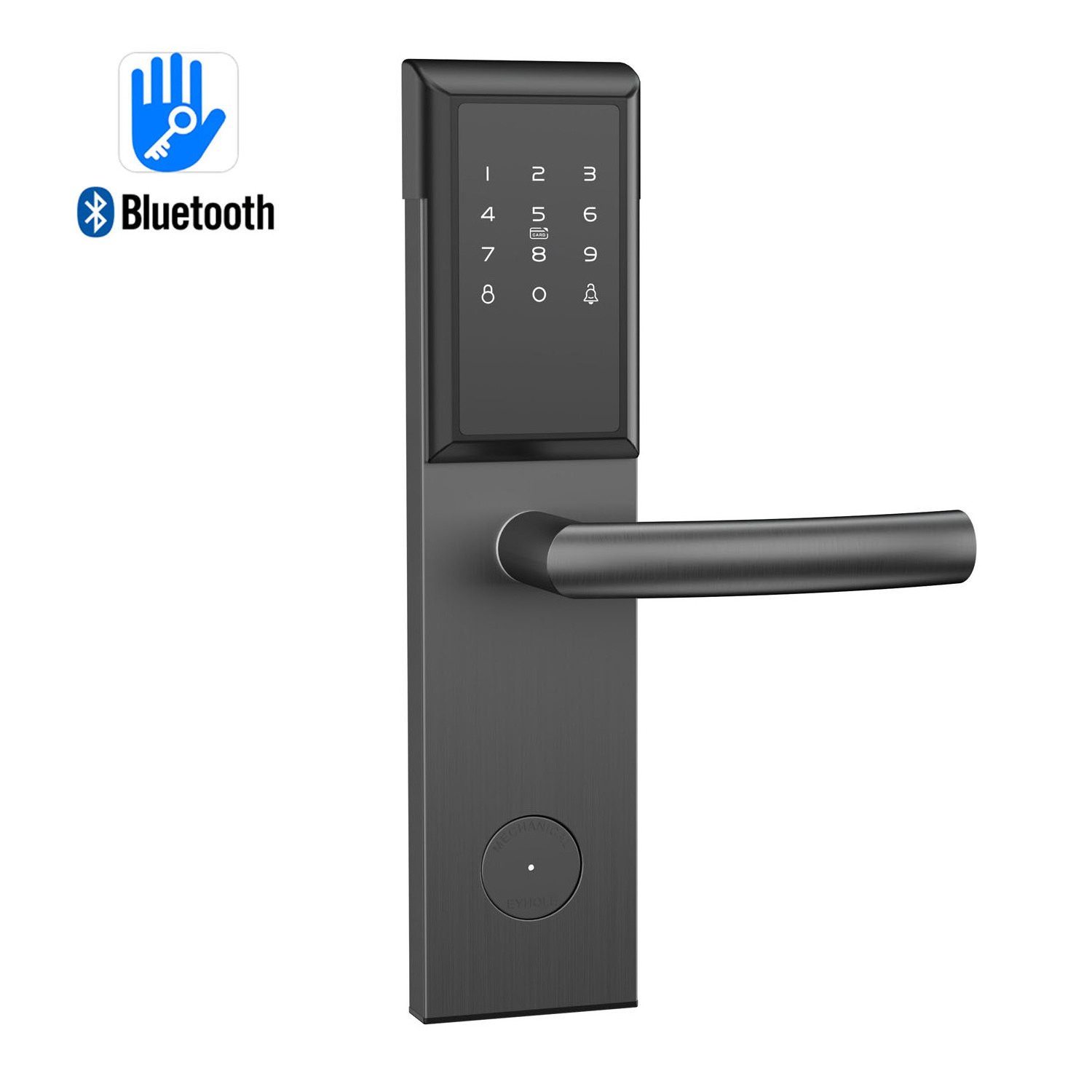 Wifi Bluetooth TTHotel Apartment hotel door lock with  RFID smart card passwords code keys mobile Apps PC remote unlock